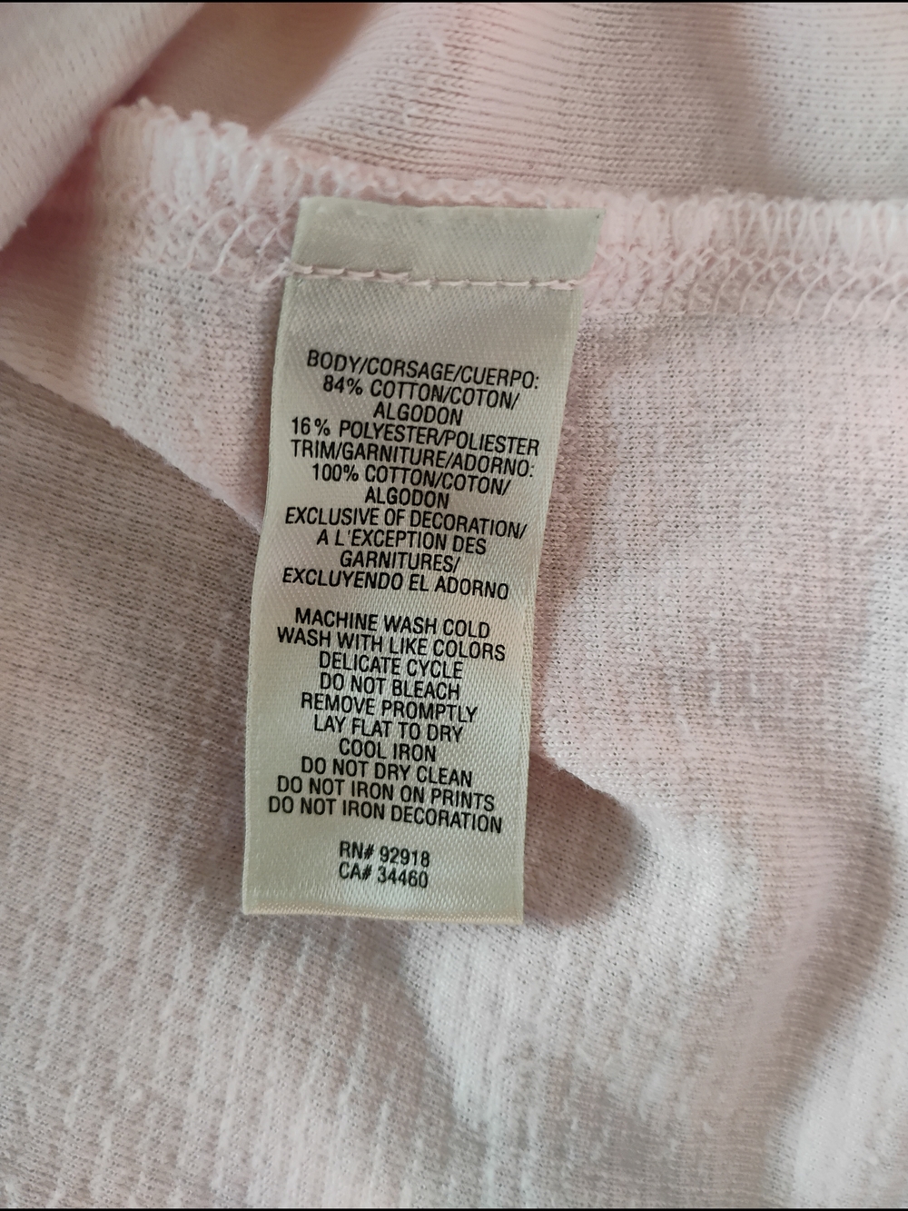 Juicy Couture Vintage Light Pink Waffle-Knit Tunic Pajamas Size Medium - Picture 6 of 8